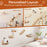 Cat Wall Furniture Set of 4 with Hammock 2-step Cat Tree and Perch-Natural