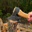 Chopping Axe with Leather Back Carry Pouch, 1.05 kg (2.2 lb)