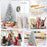 6 Feet Artificial Snow Decorated Flocked Hinged Christmas Tree with Metal Stand