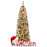 6 Feet Pre-lit Snow Flocked Artificial Pencil Christmas Tree with 250 LED Lights