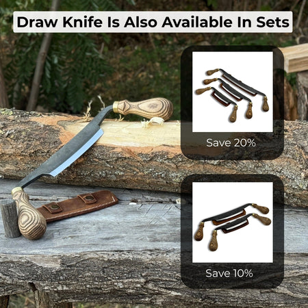 Curved Draw Knife (Push/Pull Shave), 10.5 cm (4.1 inch) Cutting Edge