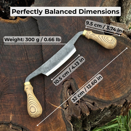 Curved Draw Knife (Push/Pull Shave), 10.5 cm (4.1 inch) Cutting Edge