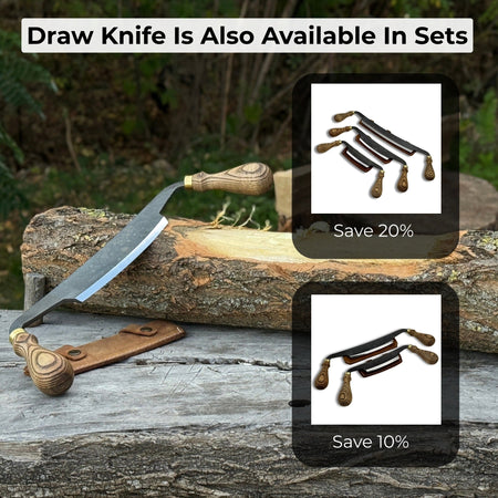 Curved Draw Knife (Push/Pull Shave), 14.5 cm (5.7 inch) Cutting Edge
