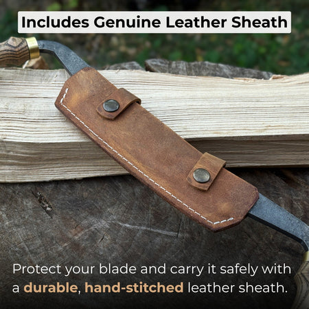 Curved Draw Knife (Push/Pull Shave), 14.5 cm (5.7 inch) Cutting Edge