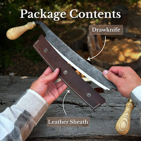 Curved Draw Knife (Push/Pull Shave), 25.5 cm (10 inch) Cutting Edge