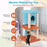 Cute Monster-Themed Cat Tower with Private Condo and Soft Long Plush-Blue