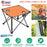 2Pcs Foldable Camping Table Portable Picnic Table Lightweight Travel Desk with 2 Cup Holders/Table Carrying Bag
