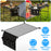 Hanging Storage Net for 35.43x23.62 Camping Table Under Table Folding Net Bag Tear-Resistant with 3 Side Pockets 4 Corner Clips for Camping Hiking Fis