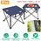 2Pcs Foldable Camping Table Portable Picnic Table Lightweight Travel Desk with 2 Cup Holders/Table Carrying Bag