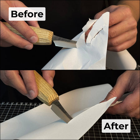 Double-Sided Sharpening Stone with Optional Wooden Stand – Grit #3000 / #8000