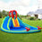Inflatable Water Slide Bounce House with Mighty Splash Pool