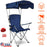 Foldable Beach Canopy Chair Sun Protection Camping Lawn Canopy Chair 330LBS Load Folding Seat w/ Cup Holder For Beach Poolside Travel Picnic