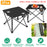 2Pcs Foldable Camping Table Portable Picnic Table Lightweight Travel Desk with 2 Cup Holders/Table Carrying Bag
