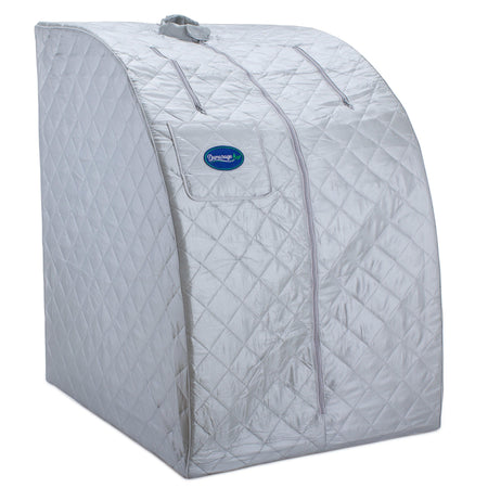 Durasage Lightweight Portable Personal Steam Sauna Spa for Relaxation at Home, 60 Minute Timer, 800 Watt Steam Generator, Chair Included - Silver