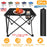 2Pcs Foldable Camping Table Portable Picnic Table Lightweight Travel Desk with 2 Cup Holders/Table Carrying Bag