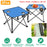 2Pcs Foldable Camping Table Portable Picnic Table Lightweight Travel Desk with 2 Cup Holders/Table Carrying Bag