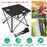 2Pcs Foldable Camping Table Portable Picnic Table Lightweight Travel Desk with 2 Cup Holders/Table Carrying Bag