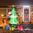 7 Feet Inflatable Christmas Tree Santa Decor with LED Lights