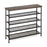 Industrial Adjustable 5-Tier Metal Shoe Rack with 4 Shelves for 16-20 Pairs