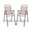 Set of 2 Patio Folding Bar-Height Chairs with Armrests and Quick-Drying Seat-Beige