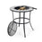 23.5 Inches Round Fire Pit Table with Mesh Cover and Fire Poker