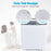 Twin Tub Portable Washing Machine with Timer Control and Drain Pump for Apartment-Gray