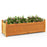 Wooden Rectangular Garden Bed with Drainage System-Natural