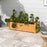 Wooden Rectangular Garden Bed with Drainage System-Natural