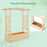 Wooden Raised Garden Bed Planter Box with Trellis and Hanging Roof