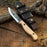 Hand-Forged Bushcraft Knife, 10 cm (3.9 in) Blade with Leather Sheath