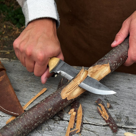Hand-Forged Bushcraft Knife, 12 cm (4.72 inches)