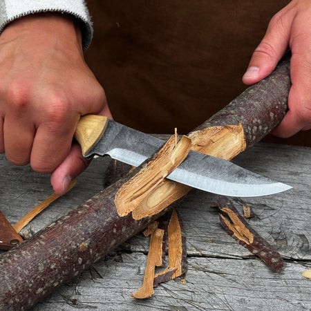 Hand-Forged Bushcraft Knife, 12 cm (4.72 inches)
