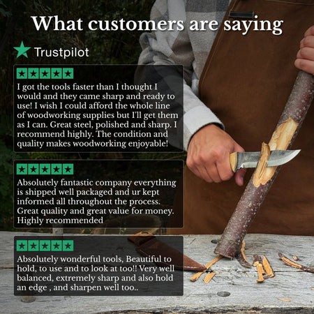 Hand-Forged Bushcraft Knife, 12 cm (4.72 inches)