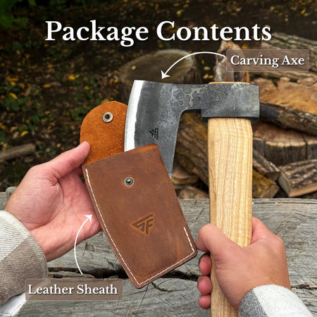 Hand-Forged Carpenter's Axe with Belt Loop, 0.84 kg (1.85 lb)