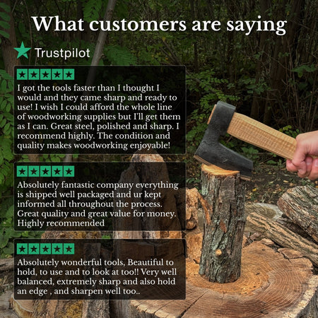 Hand-Forged Carpenter's Axe with Belt Loop, 0.84 kg (1.85 lb)