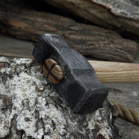 Hand-Forged Double Blacksmith's Hammer, 1 kg (2.2 lbs)