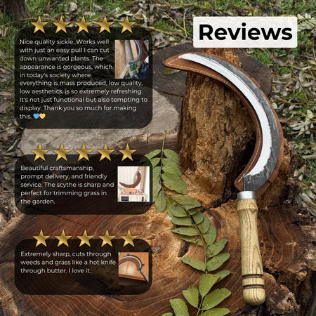 Hand-Forged Large Sickle, ⌀19 cm (7.5 inches)