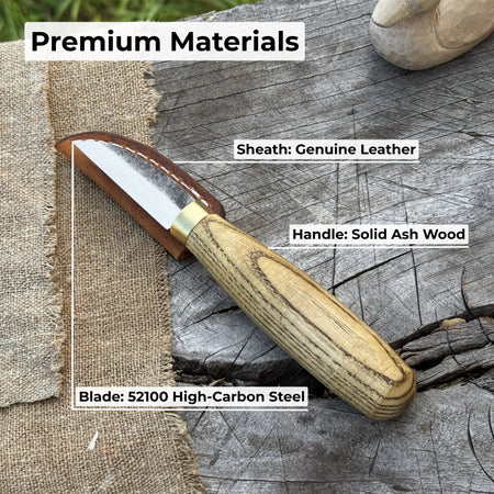 Hand-Forged Roughing Knife, Blade 5 cm (1.97 inches)