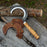 Hand-Forged Small Sickle, 9 cm / 3.54 in Blade with Leather Belt Attachment