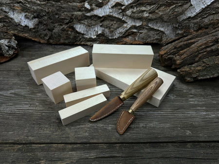 Hand-Forged Wood Carving Tool Set with Wooden Blanks WS8