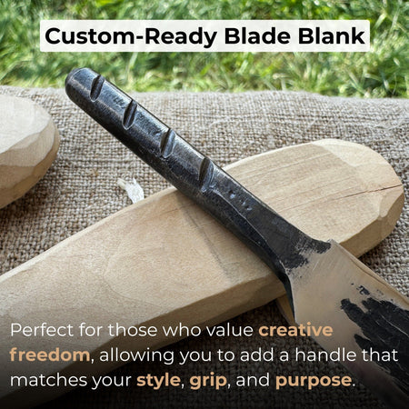 Hand-Forged Yakut Blade with Leather Sheath, 10 cm (3.93 inches)