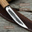 Hand-Forged Yakut Knife with Leather Sheath, 9.5 cm (3.74 inches)