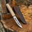 Hand-Forged Yakut Knife with Leather Sheath, 9.5 cm (3.74 inches)