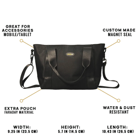 EscapeZone Stylish Women’s Handbag with Faraday Pockets (small)