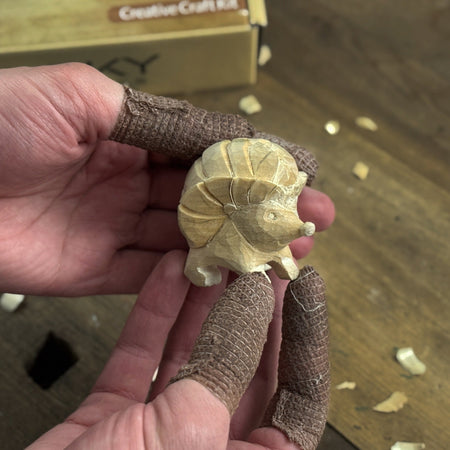 Hedgehog Carving Kit - Complete Starter Whittling Kit for Beginners, Adults, Teens, and Kids
