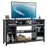 58 Inch TV Stand Entertainment Console Center with Adjustable Open Shelves-Black