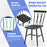 Set of 2 Modern Dining Chairs with Backrest