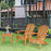 3 Pieces Adirondack Chair Set with Widened Armrest