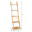5-Tier Modern Bamboo Wall-Leaning Display Ladder Bookshelf