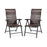 2 Pieces Patio Rattan Folding Reclining Chair